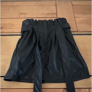 DO+BE Black Leather Skirt